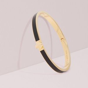 Kate Spade Heritage Thin Enamel Bangle- Black